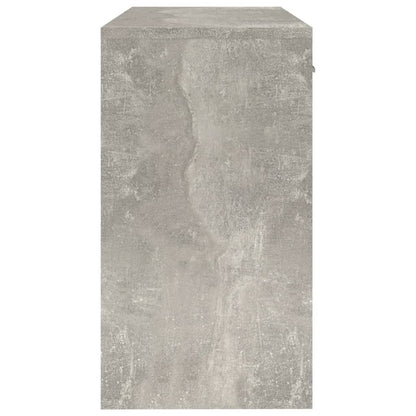vidaXL Bureau avec tiroir et armoire Gris béton 100x40x73 cm