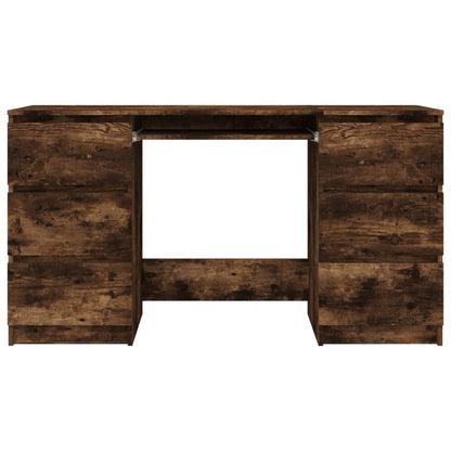 vidaXL Bureau Chêne fumé 140x50x77 cm Bois d'ingénierie