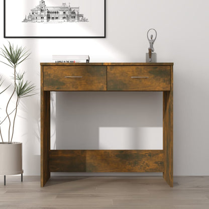 vidaXL Bureau Chêne fumé 80x40x75 cm Bois d'ingénierie
