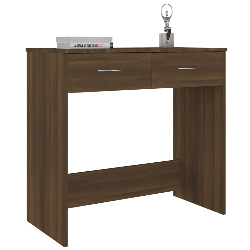 vidaXL Bureau Chêne marron 80x40x75 cm Bois d'ingénierie