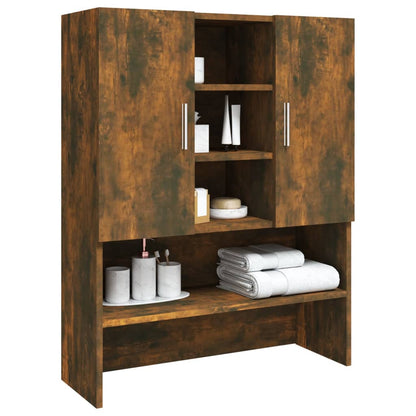 vidaXL Meuble pour machine à laver Chêne fumé 70,5x25,5x90 cm
