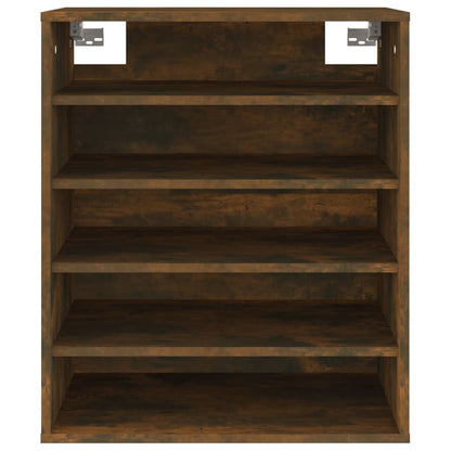 vidaXL Meuble à chaussures Chêne fumé 60x35x70 cm Bois d'ingénierie