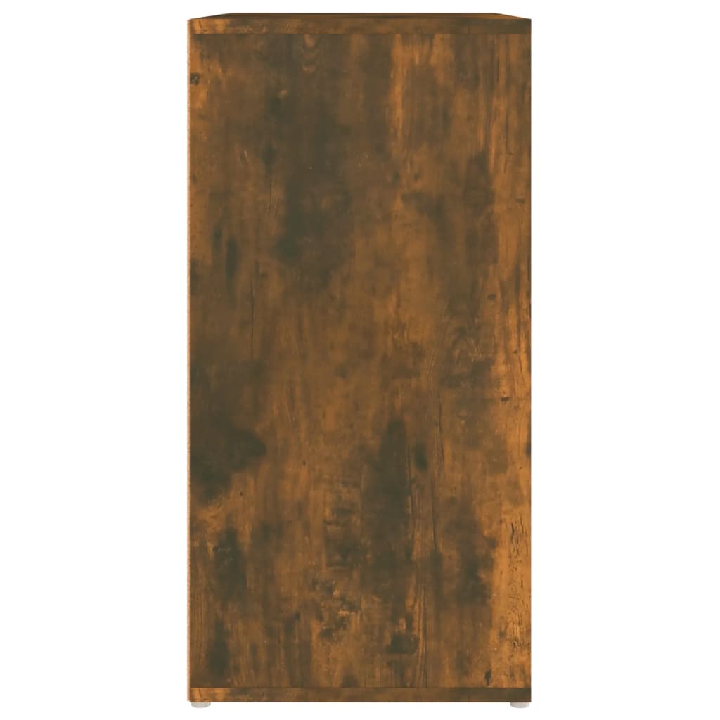 vidaXL Meuble à chaussures Chêne fumé 60x35x70 cm Bois d'ingénierie