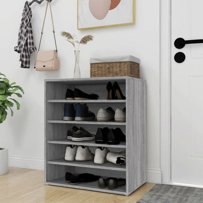 vidaXL Meuble à chaussures Sonoma gris 60x35x70 cm Bois d'ingénierie