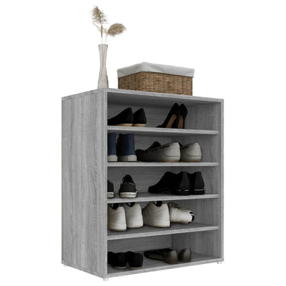 vidaXL Meuble à chaussures Sonoma gris 60x35x70 cm Bois d'ingénierie