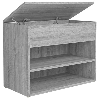 vidaXL Banc à chaussures Sonoma gris 60x30x45 cm Bois d'ingénierie