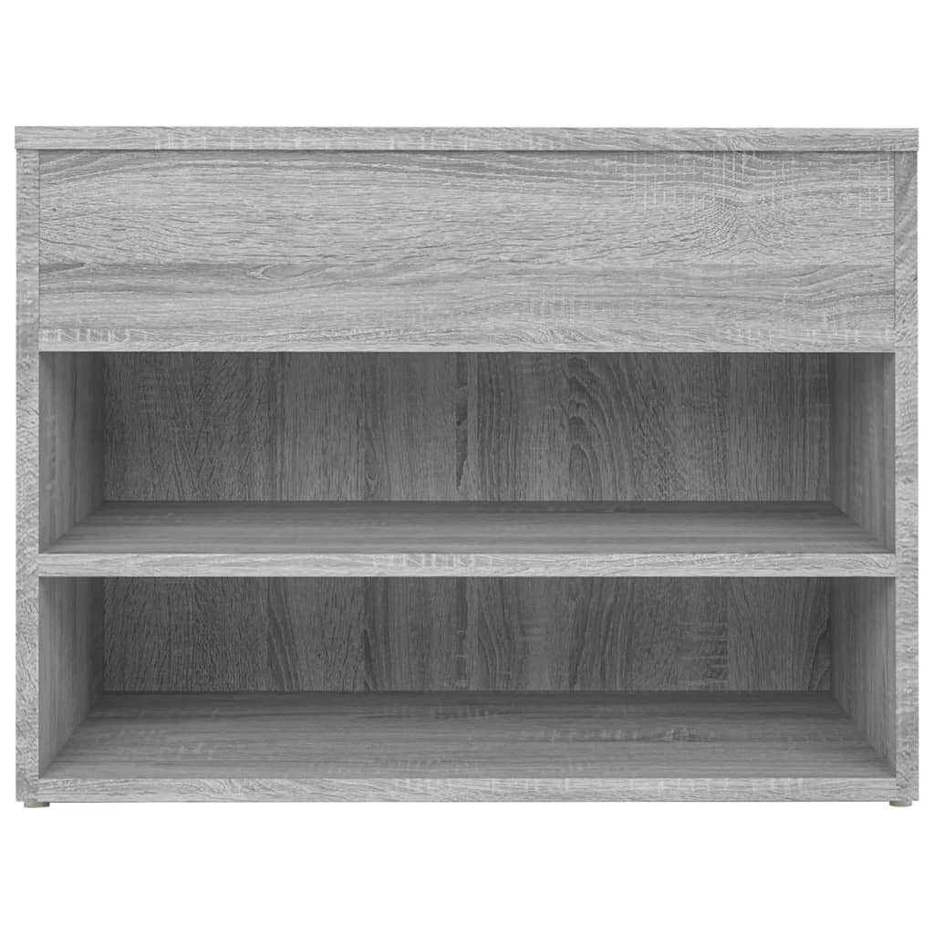 vidaXL Banc à chaussures Sonoma gris 60x30x45 cm Bois d'ingénierie
