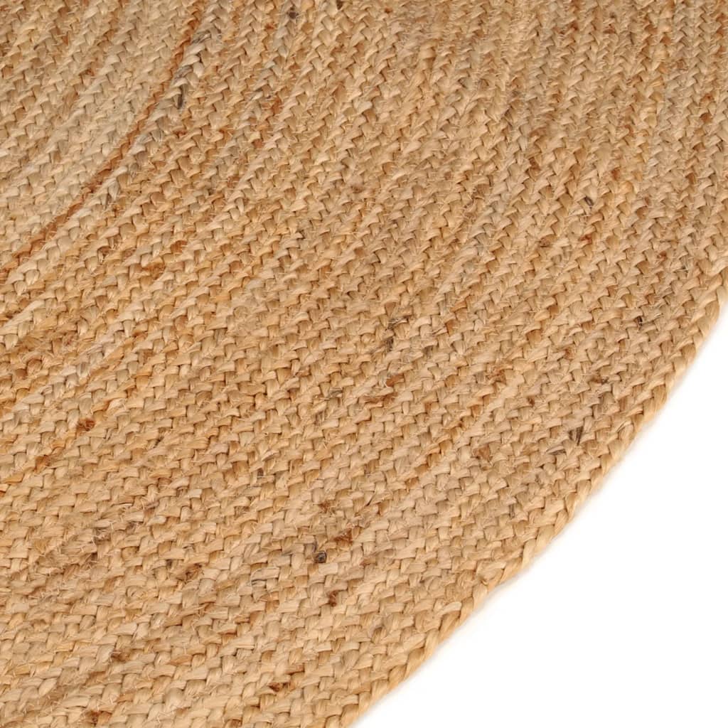 vidaXL Tapis Jute tressé 210 cm Rond