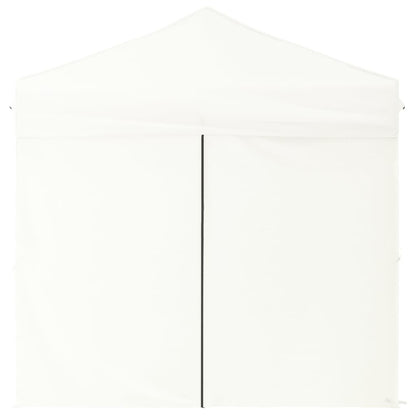 vidaXL Tente de réception pliable avec parois Blanc 2x2 m