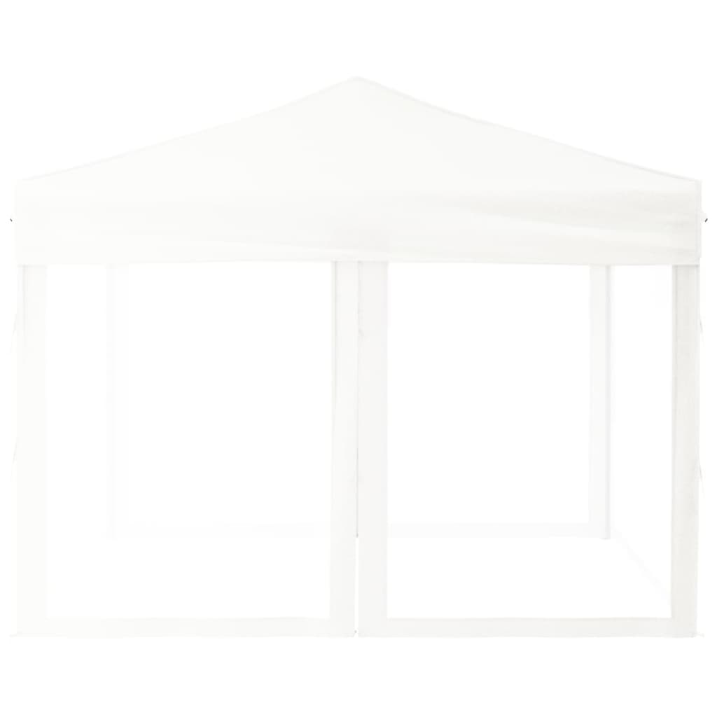 vidaXL Tente de réception pliable avec parois Blanc 3x3 m