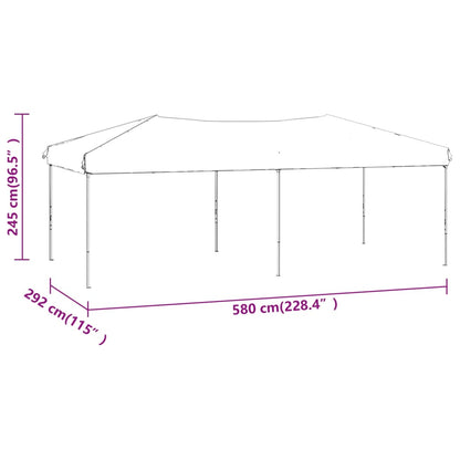 vidaXL Tente de réception pliable avec parois Rouge 3x6 m