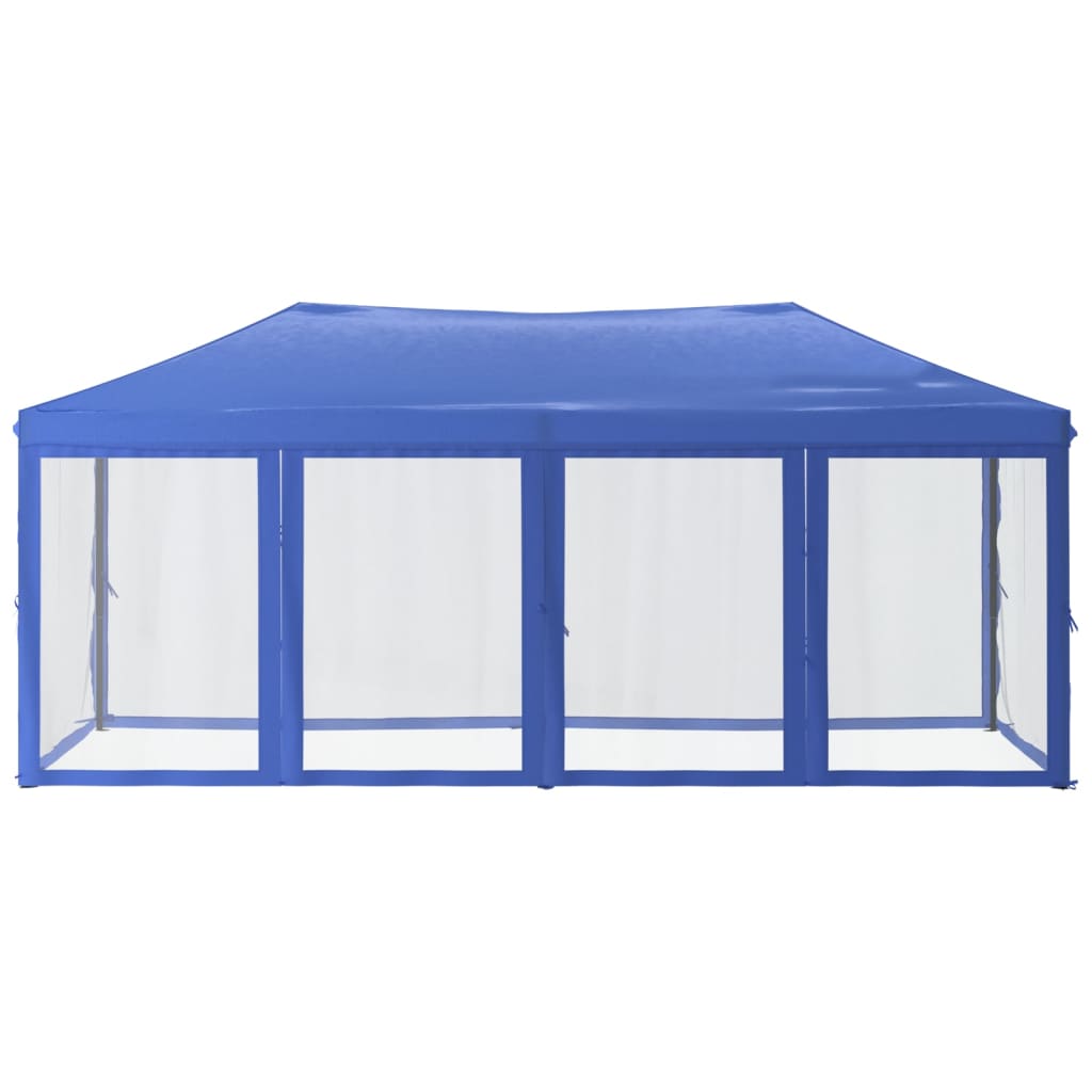 vidaXL Tente de réception pliable avec parois Bleu 3x6 m