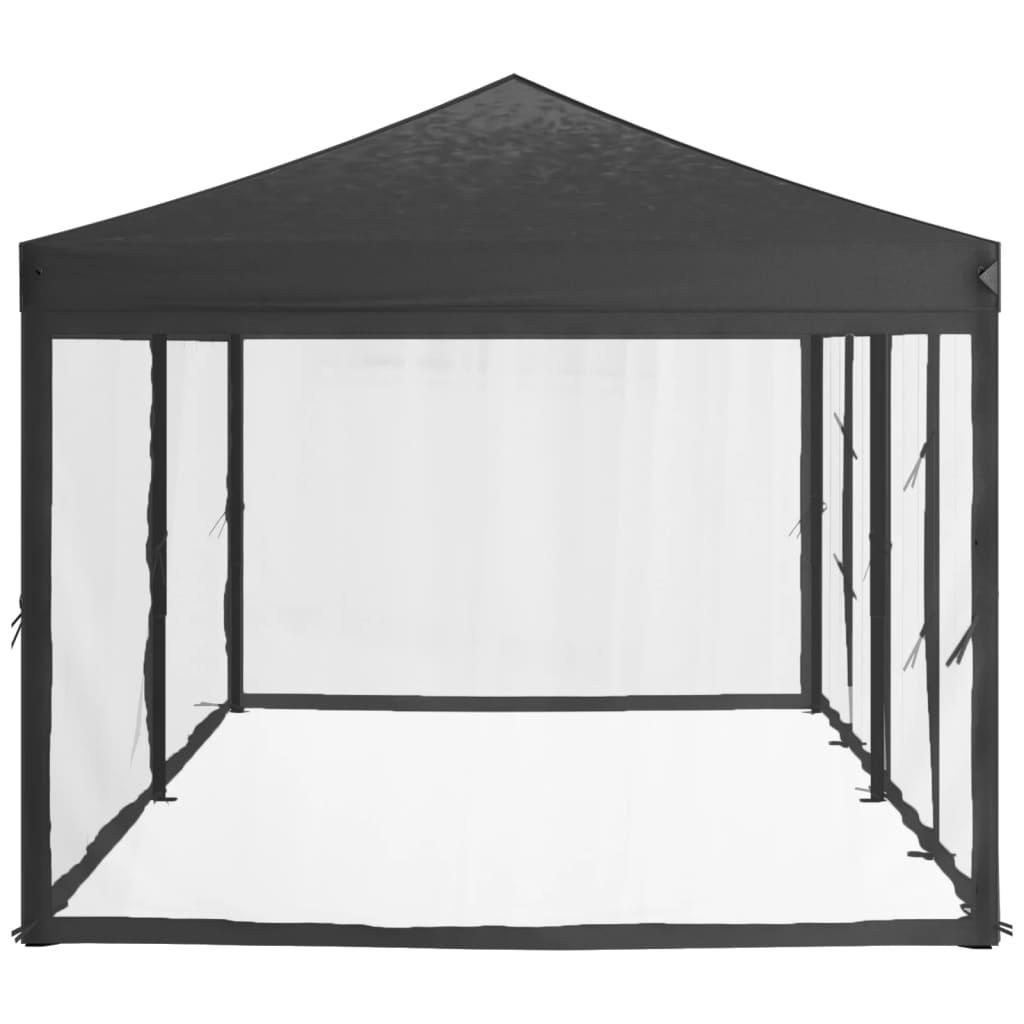 vidaXL Tente de réception pliable avec parois Anthracite 3x6 m