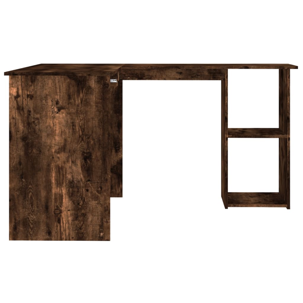vidaXL Bureau d'angle chêne fumé 120x140x75 cm bois d'ingénierie