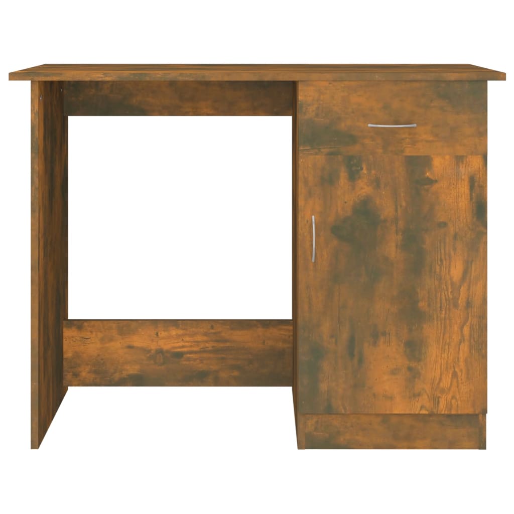 vidaXL Bureau Chêne fumé 100x50x76 cm Bois d'ingénierie