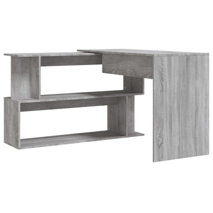 vidaXL Bureau d'angle Sonoma gris 200x50x76 cm Bois d'ingénierie