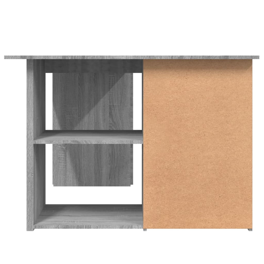 vidaXL Bureau d'angle Sonoma gris 145x100x76 cm Bois d'ingénierie
