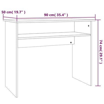 vidaXL Bureau Sonoma gris 90x50x74 cm Bois d'ingénierie