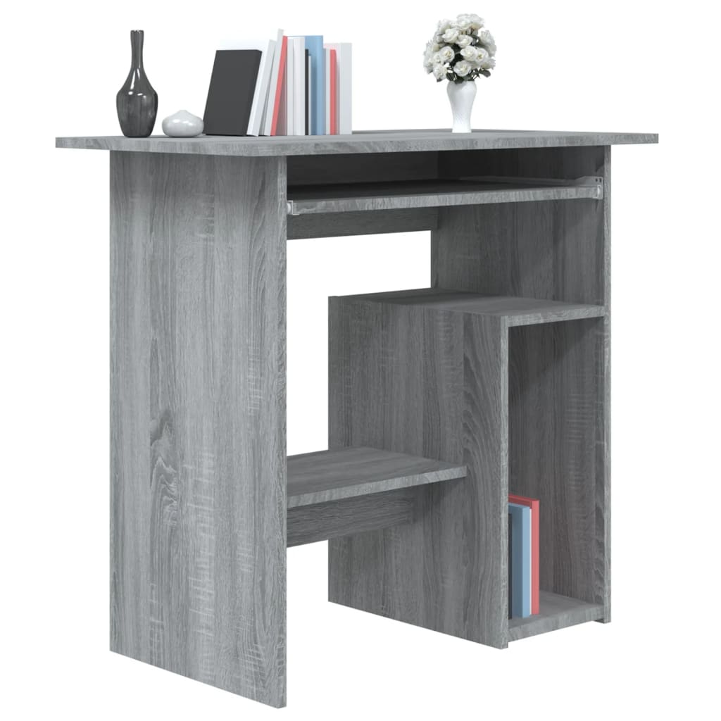 vidaXL Bureau Sonoma gris 80x45x74 cm Bois d'ingénierie