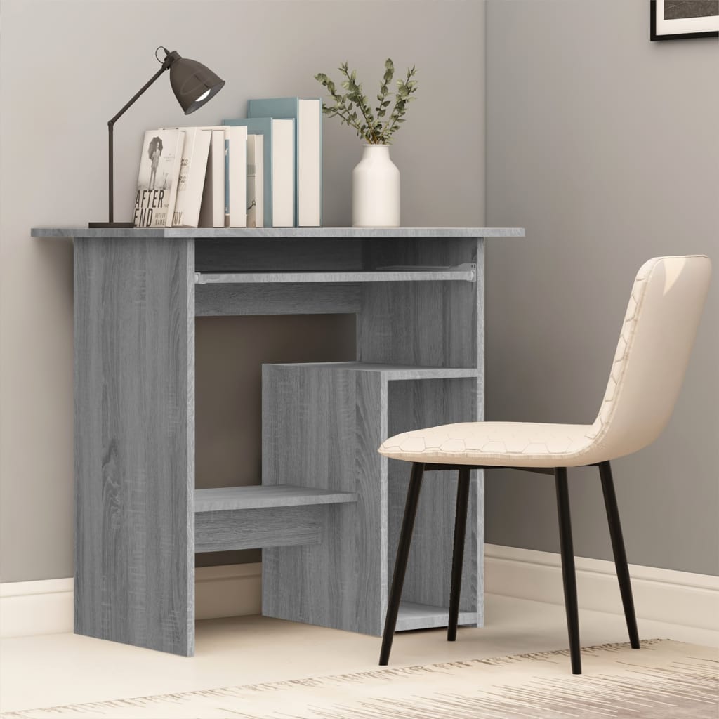 vidaXL Bureau Sonoma gris 80x45x74 cm Bois d'ingénierie