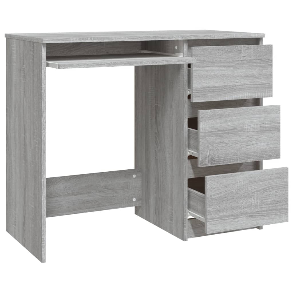 vidaXL Bureau Sonoma gris 90x45x76 cm Bois d'ingénierie