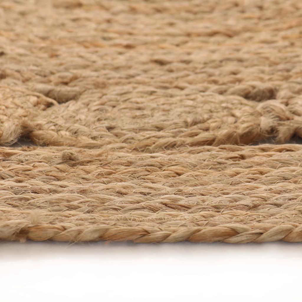 vidaXL Tapis Design tressé Jute 180 cm Rond