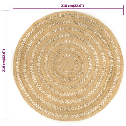 vidaXL Tapis fait à la main Jute tressée 210 cm