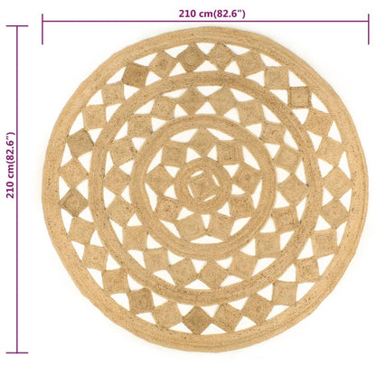 vidaXL Tapis fait à la main Jute tressée 210 cm