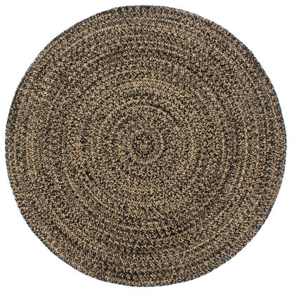 vidaXL Tapis fait à la main Jute Noir et marron 210 cm