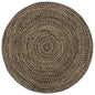 vidaXL Tapis fait à la main Jute Noir et marron 210 cm