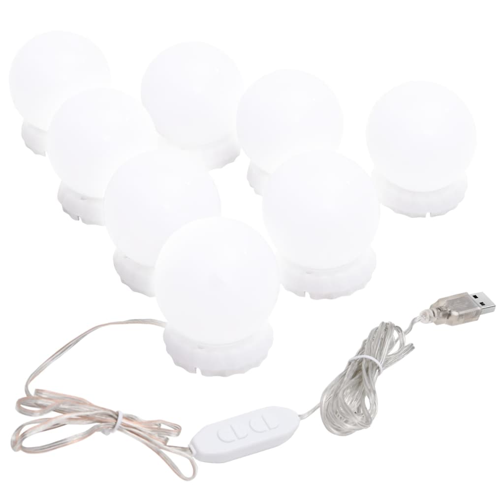 vidaXL Miroir avec éclairage LED 90x45 cm Verre Arche