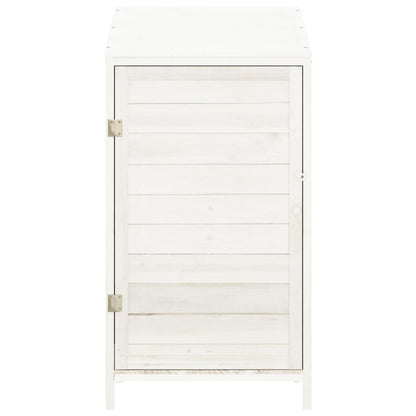 vidaXL Remise de jardin Blanc 55x52x112 cm Bois de sapin solide