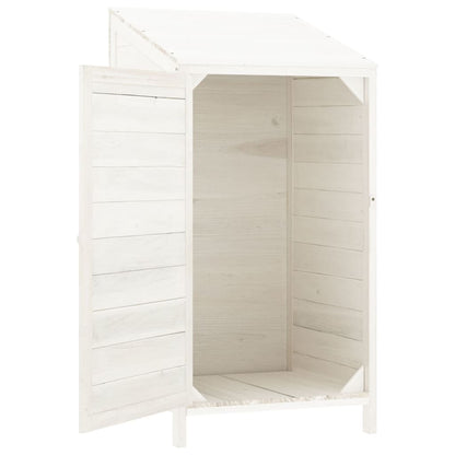 vidaXL Remise de jardin Blanc 55x52x112 cm Bois de sapin solide