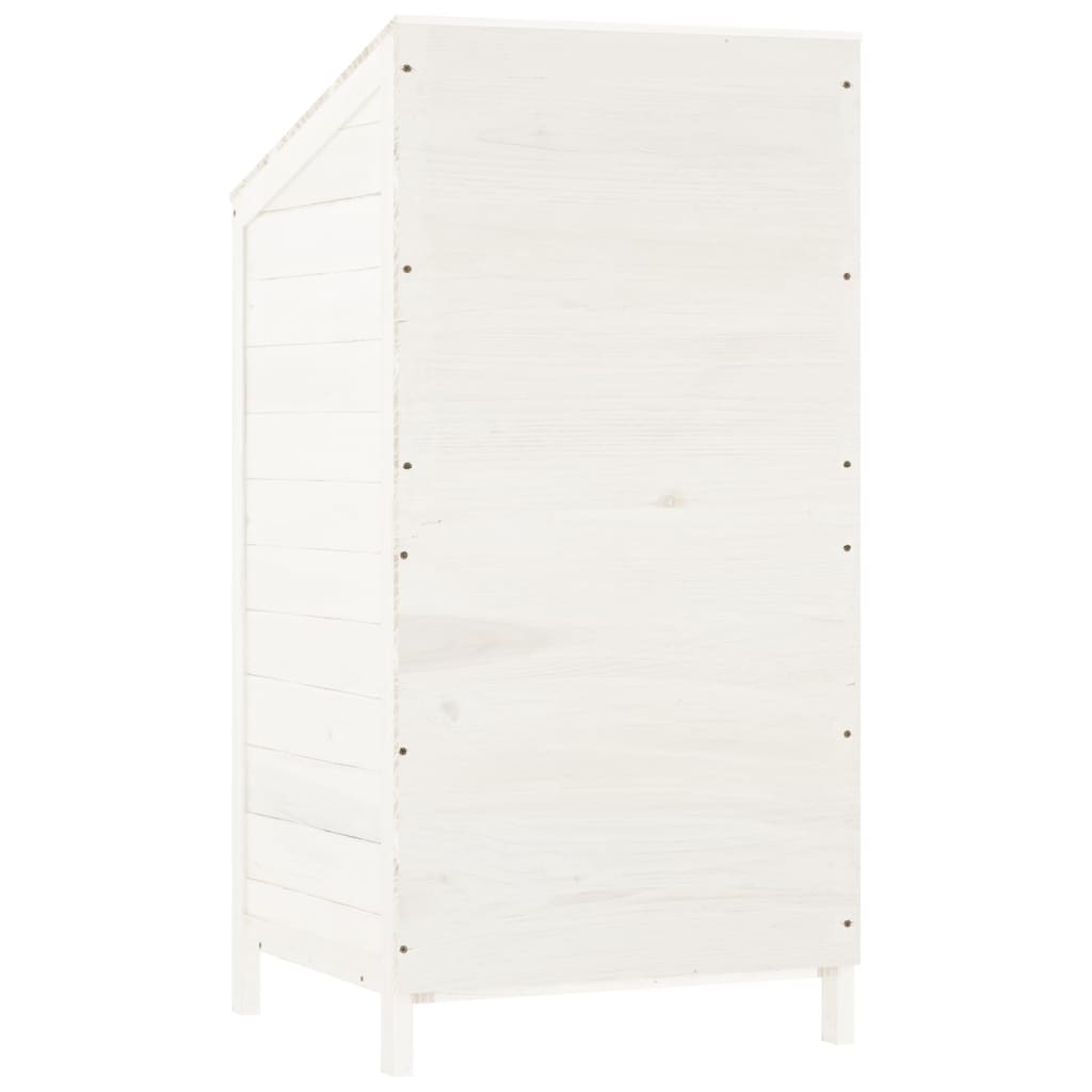vidaXL Remise de jardin Blanc 55x52x112 cm Bois de sapin solide