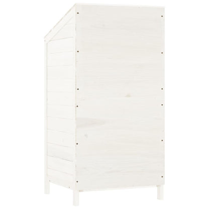 vidaXL Remise de jardin Blanc 55x52x112 cm Bois de sapin solide
