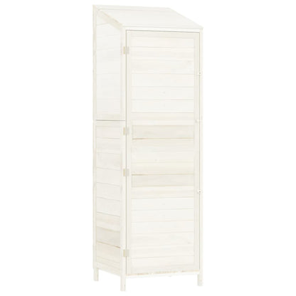 vidaXL Remise de jardin Blanc 55x52x174,5 cm Bois de sapin solide