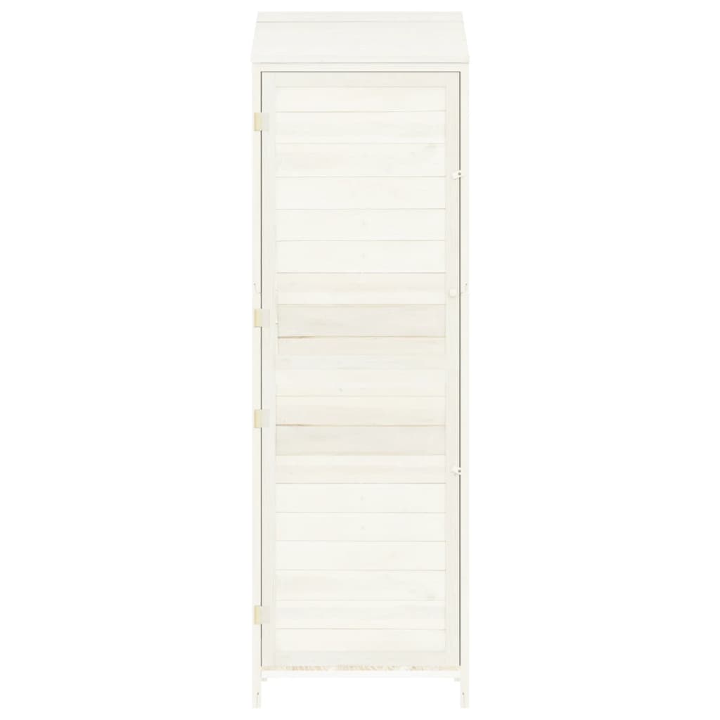 vidaXL Remise de jardin Blanc 55x52x174,5 cm Bois de sapin solide