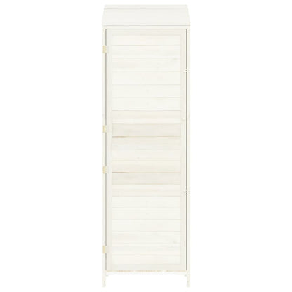 vidaXL Remise de jardin Blanc 55x52x174,5 cm Bois de sapin solide