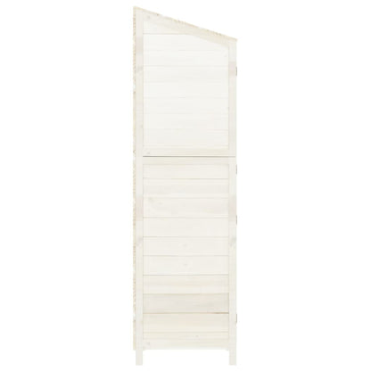 vidaXL Remise de jardin Blanc 55x52x174,5 cm Bois de sapin solide