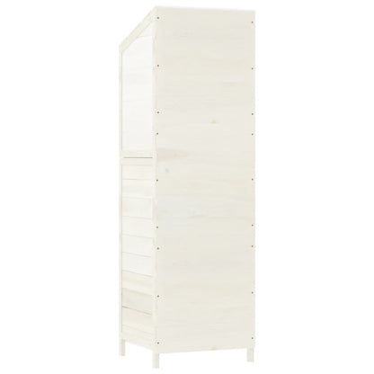 vidaXL Remise de jardin Blanc 55x52x174,5 cm Bois de sapin solide