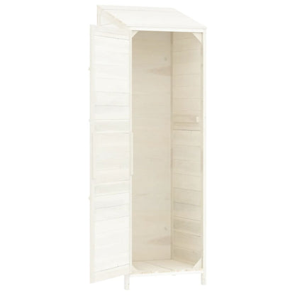 vidaXL Remise de jardin Blanc 55x52x174,5 cm Bois de sapin solide