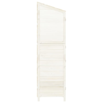vidaXL Remise de jardin Blanc 102x52x174,5 cm Bois de sapin solide