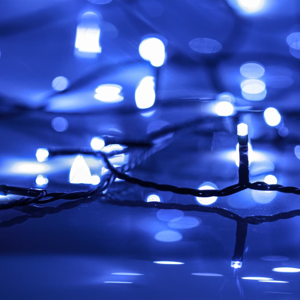 vidaXL Guirlande LED avec 600 LED Bleu 60 m PVC