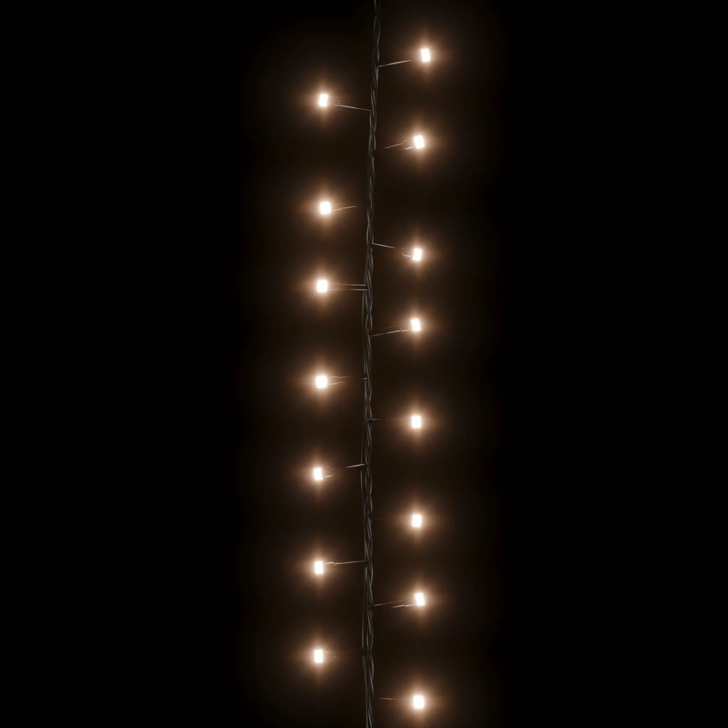 vidaXL Guirlande à LED compacte avec 400 LED Blanc chaud 13 m PVC