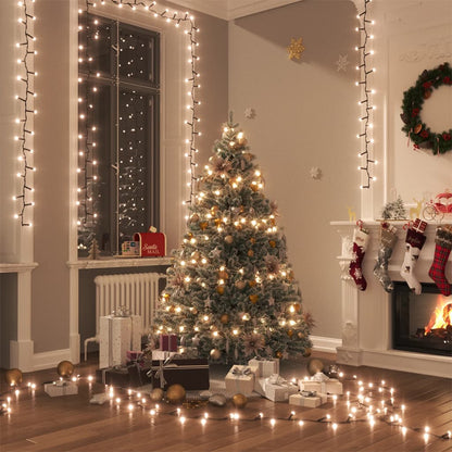 vidaXL Guirlande à LED compacte avec 400 LED Blanc chaud 13 m PVC