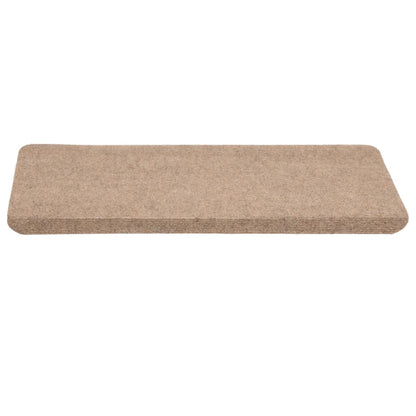 vidaXL Tapis d'escalier auto-adhésifs 15 pcs 65x24,5x3,5 cm Beige