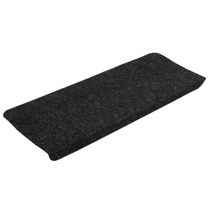 vidaXL Tapis d'escalier auto-adhésifs 15 pcs 65x24,5x3,5 cm Anthracite