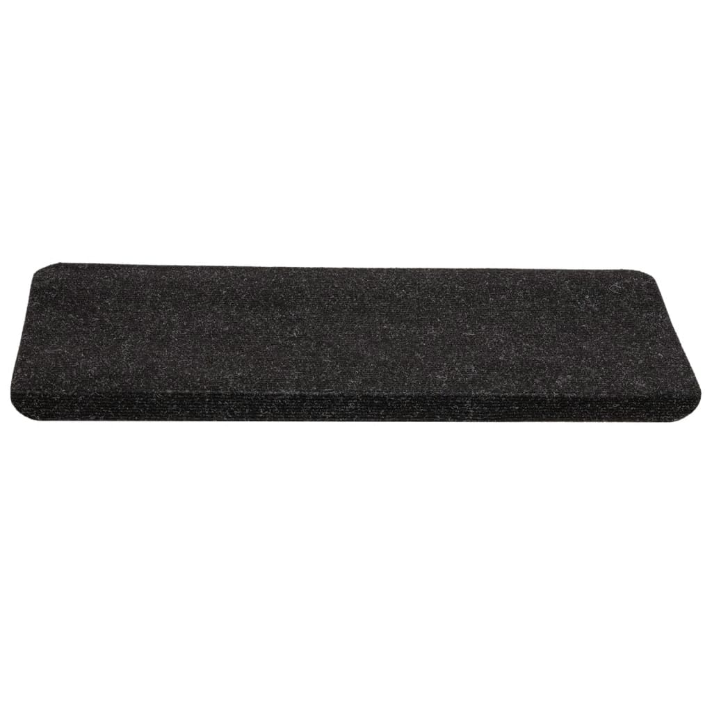 vidaXL Tapis d'escalier auto-adhésifs 15 pcs 65x24,5x3,5 cm Anthracite