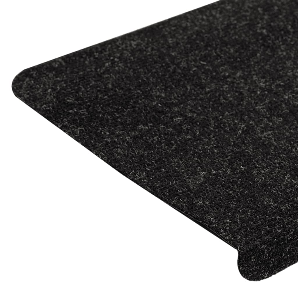 vidaXL Tapis d'escalier auto-adhésifs 15 pcs 65x24,5x3,5 cm Anthracite