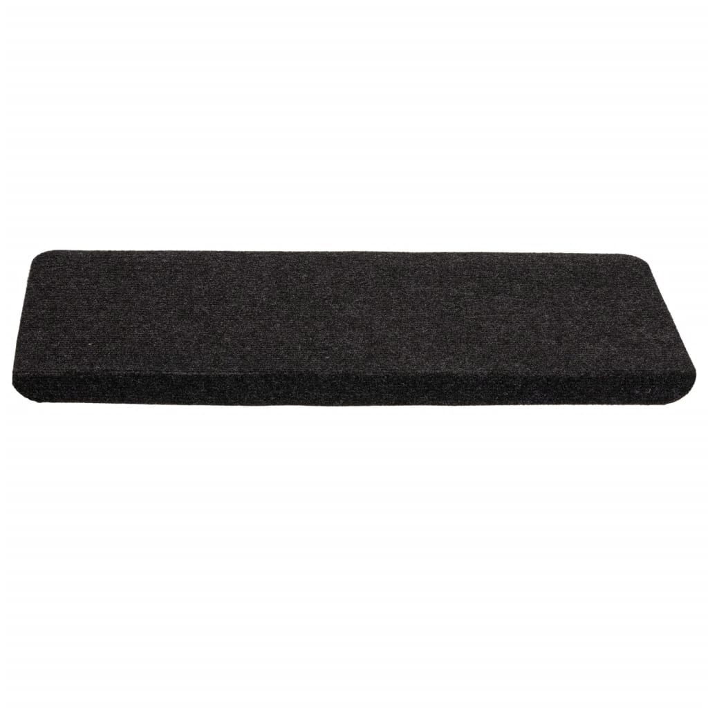 vidaXL Tapis d'escalier auto-adhésifs 15 pcs 65x24,5x3,5 cm Noir